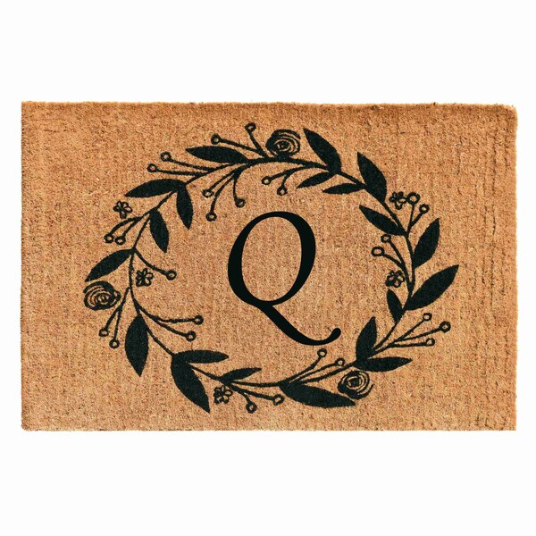 Calloway Mills Monogram Door Mat, Black, Natural, 24 in W x 36 in L 103362436Q - main